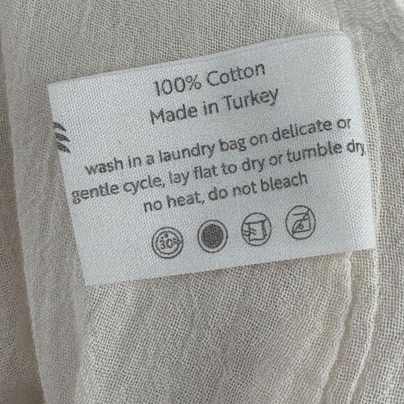 The Handloom Los Angeles Lush Short High Waisted Ivory Cotton Made in Turkey S - Picture 14 of 16